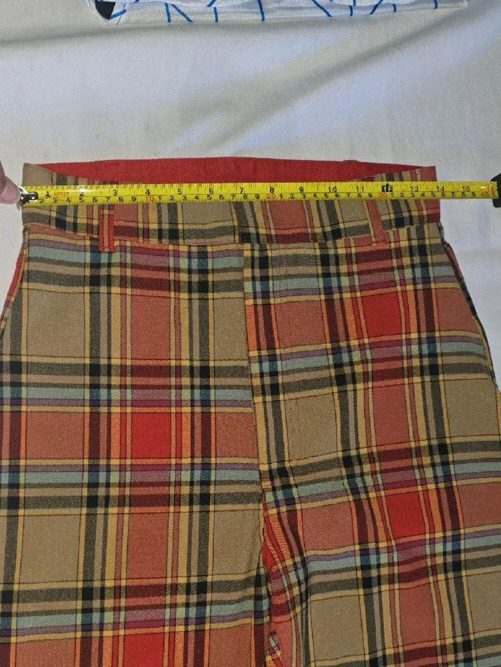 Free People Plaid Jules Wide Leg Pants Size 4 Relaxed Fit Slouchy 90's - Picture 5 of 7